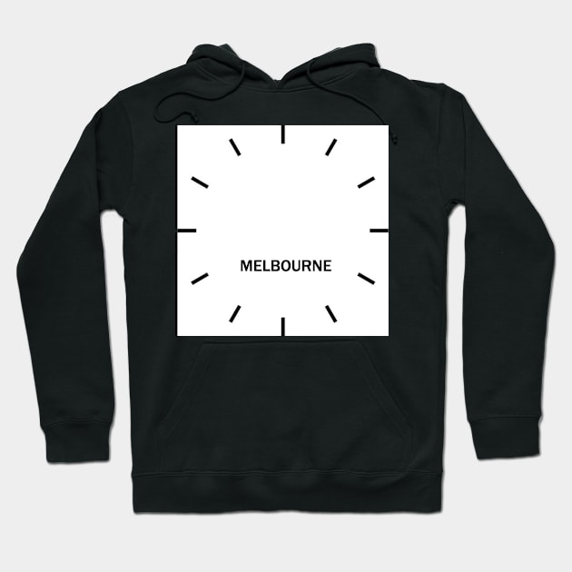 Melbourne Time Zone Wall Clock Hoodie by ghjura